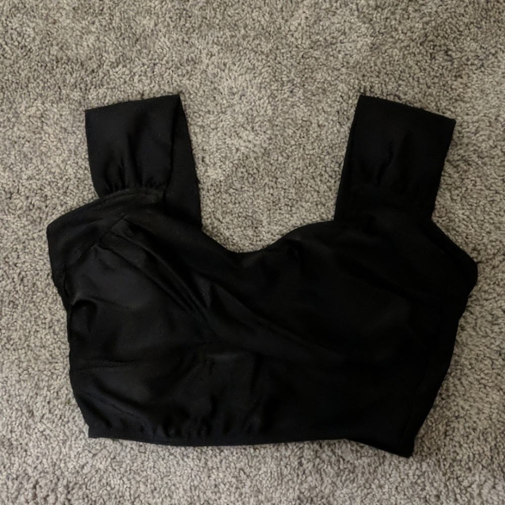 Albion Fit Black Swim Crop Top - S